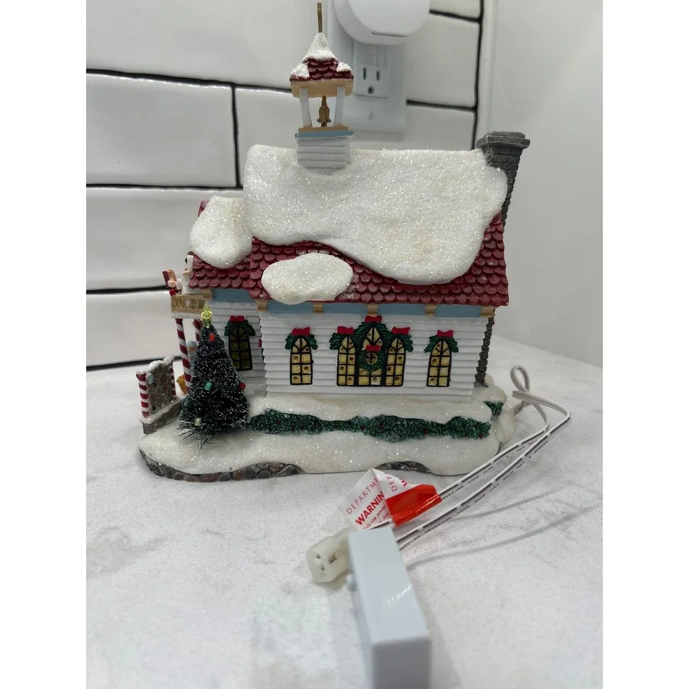 Department 56 Twas The Night Before Christmas Eve Church Village 2003 Lighted